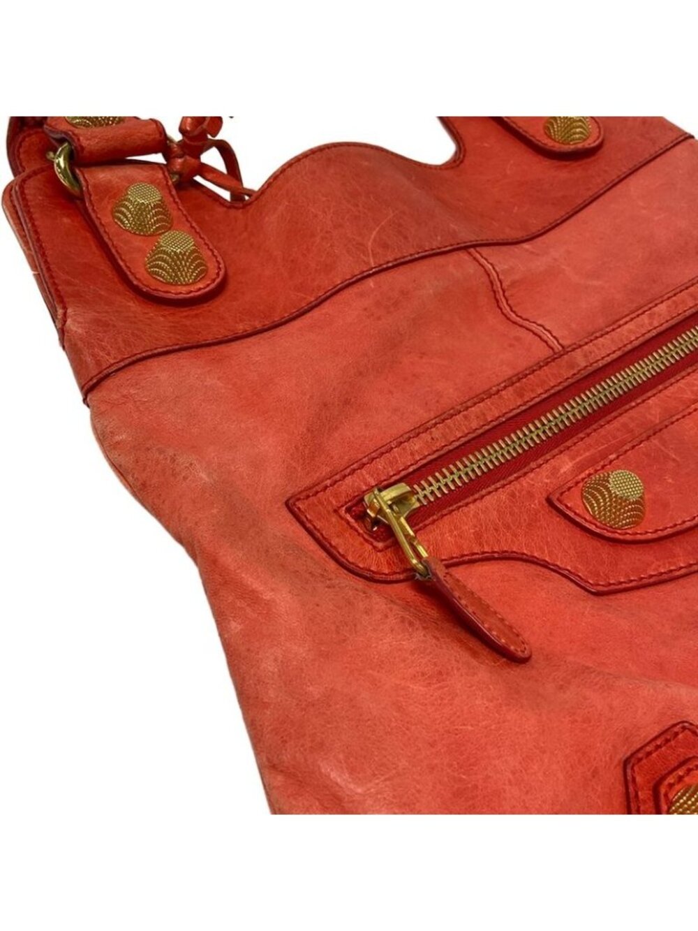 Balenciaga Shoulder Bag Editor's the Giant Slim Red Leather - Picture 14 of 15